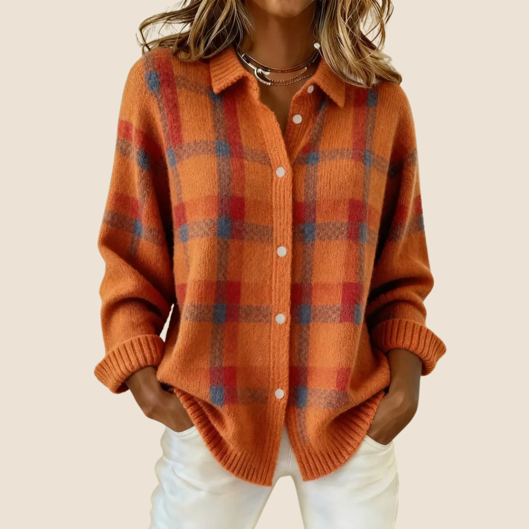 Retro Check Women's Sweater