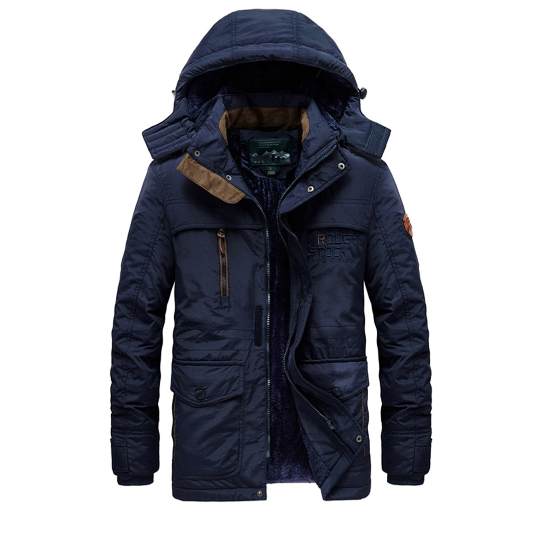 Men’s Hooded Jacket with Faux Fur Lining