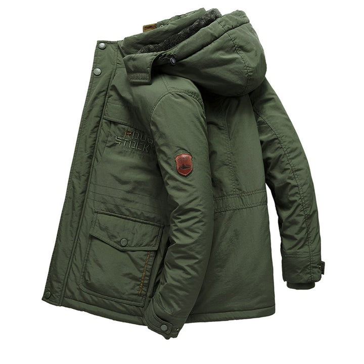 Men’s Hooded Jacket with Faux Fur Lining