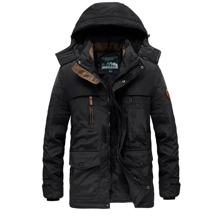 Men’s Hooded Jacket with Faux Fur Lining
