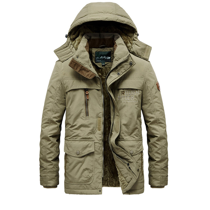 Men’s Hooded Jacket with Faux Fur Lining