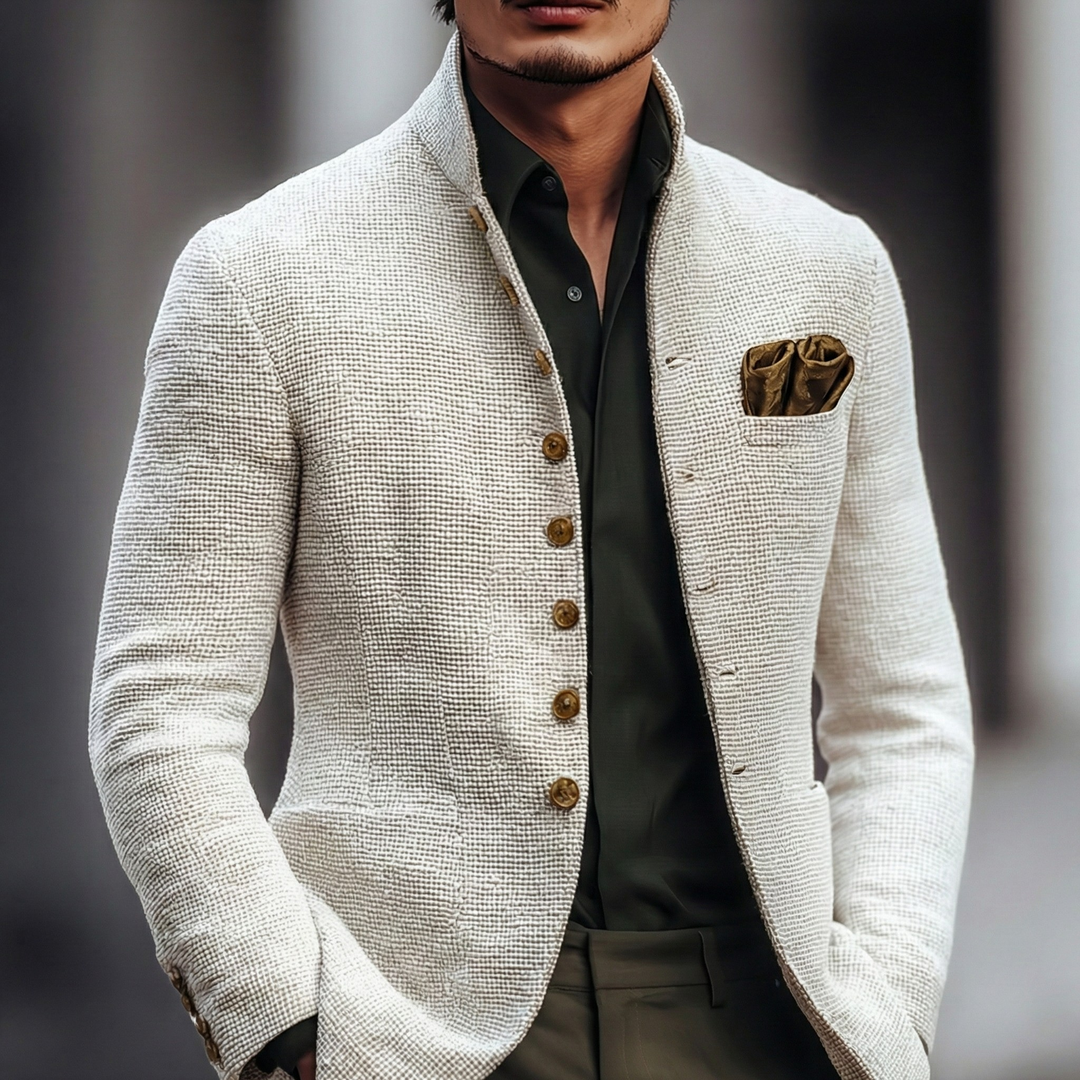 Refined Single Breasted Men's Cardigan