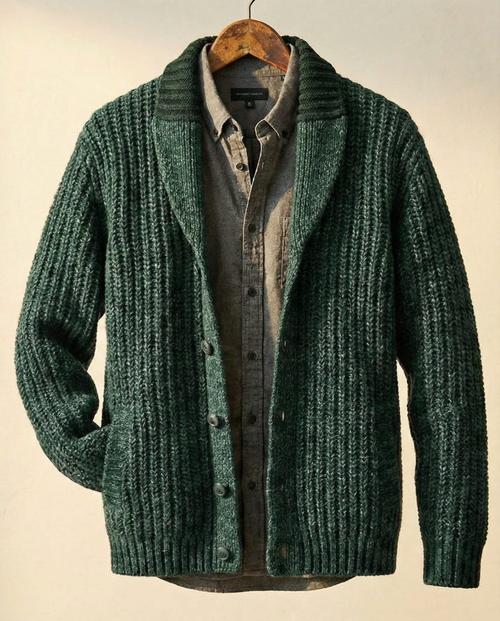 Warm Classic Men's Wool-Blend Cardigan