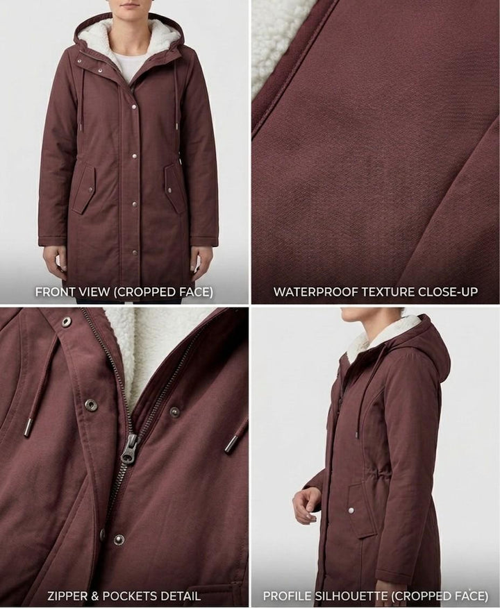 Waterproof Fleece-Lined Women's Long Parka