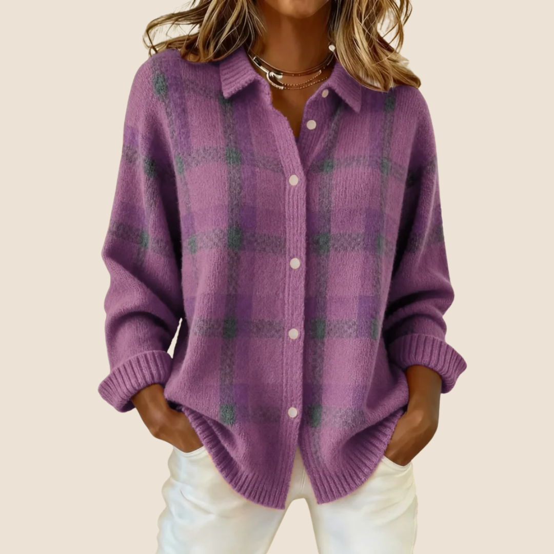 Retro Check Women's Sweater