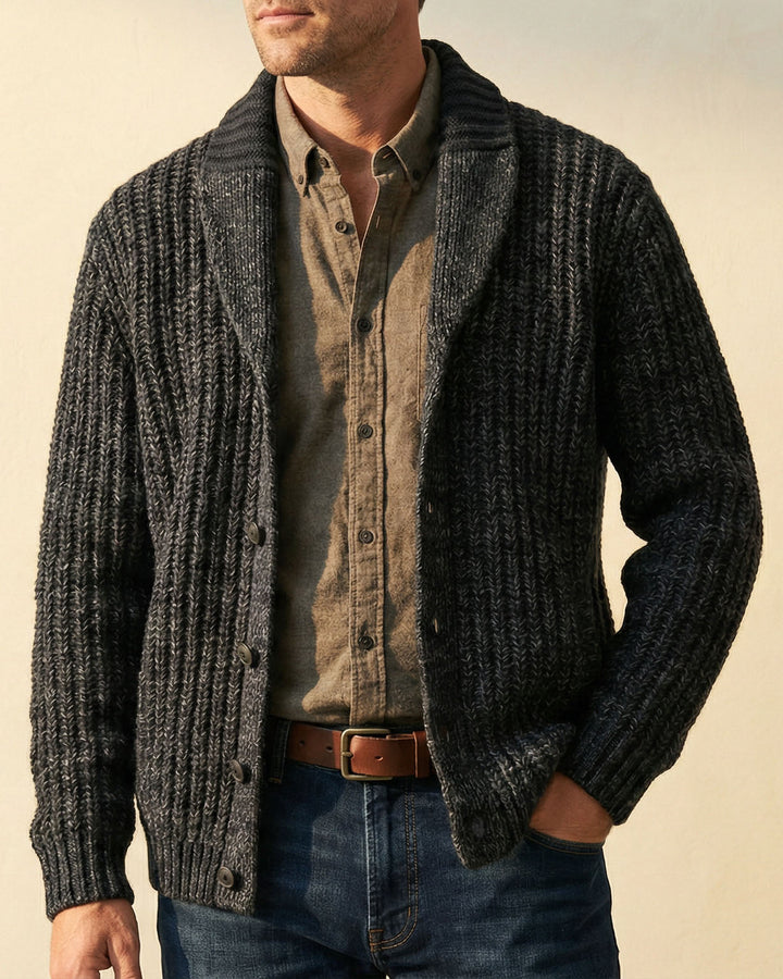 Warm Classic Men's Wool-Blend Cardigan
