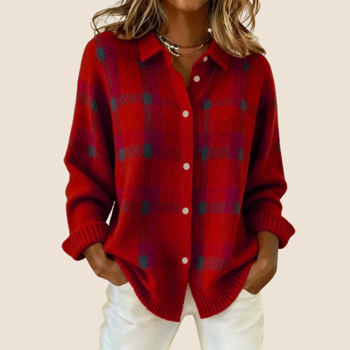 Retro Check Women's Sweater