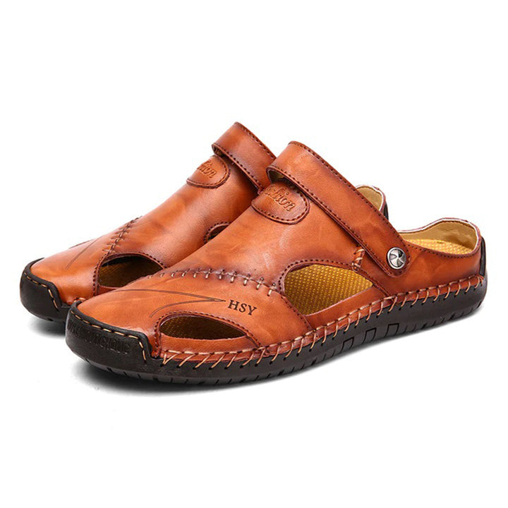 Men’s Closed-Toe Leather Sandals