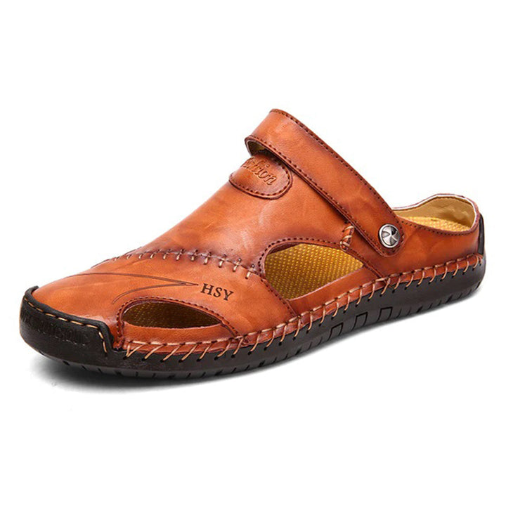Men’s Closed-Toe Leather Sandals