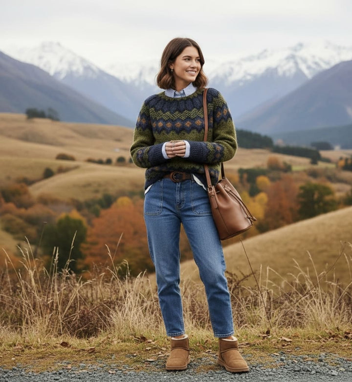 Cozy Nordic-Knit Women's Jumper