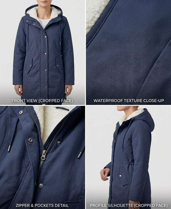 Waterproof Fleece-Lined Women's Long Parka