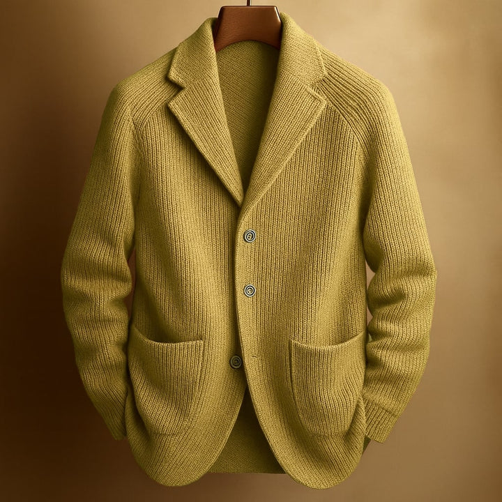 Soft Versatile Men's Knit Blazer Cardigan