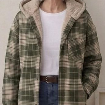 Warm Hooded Women's Flannel Shacket