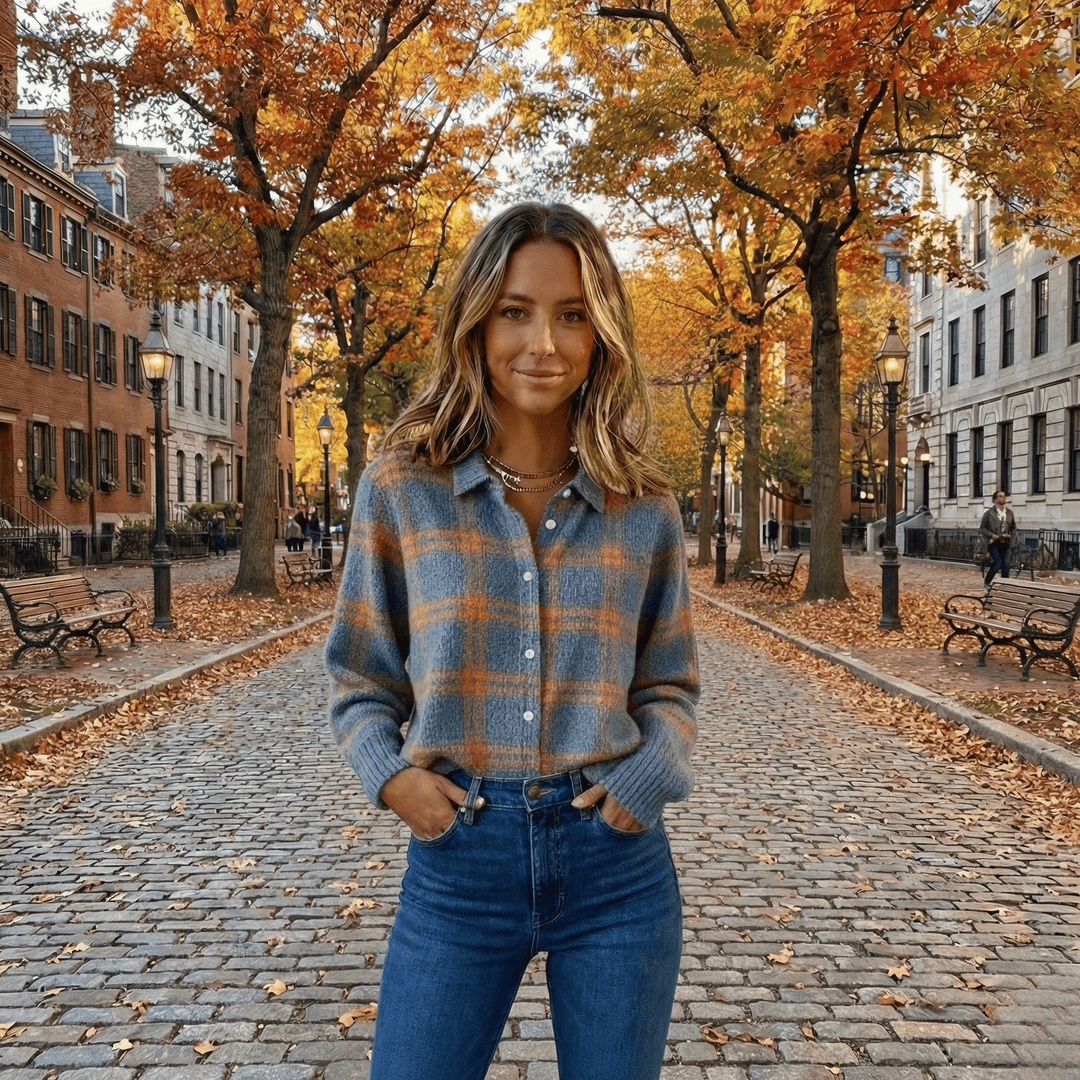 Retro Check Women's Sweater