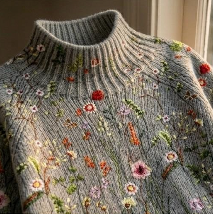Soft Vintage Floral Women's Knit Jumper