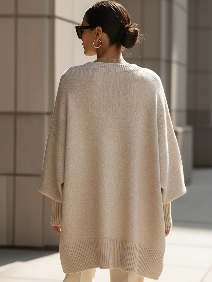 Cozy Oversized Women's Wool-Blend Jumper