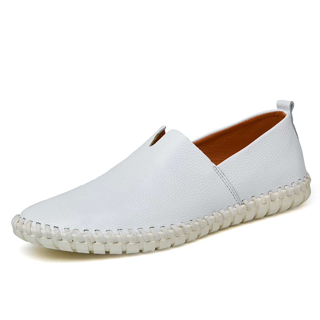 Men’s Slip-On Loafers with Textured Rubber Sole