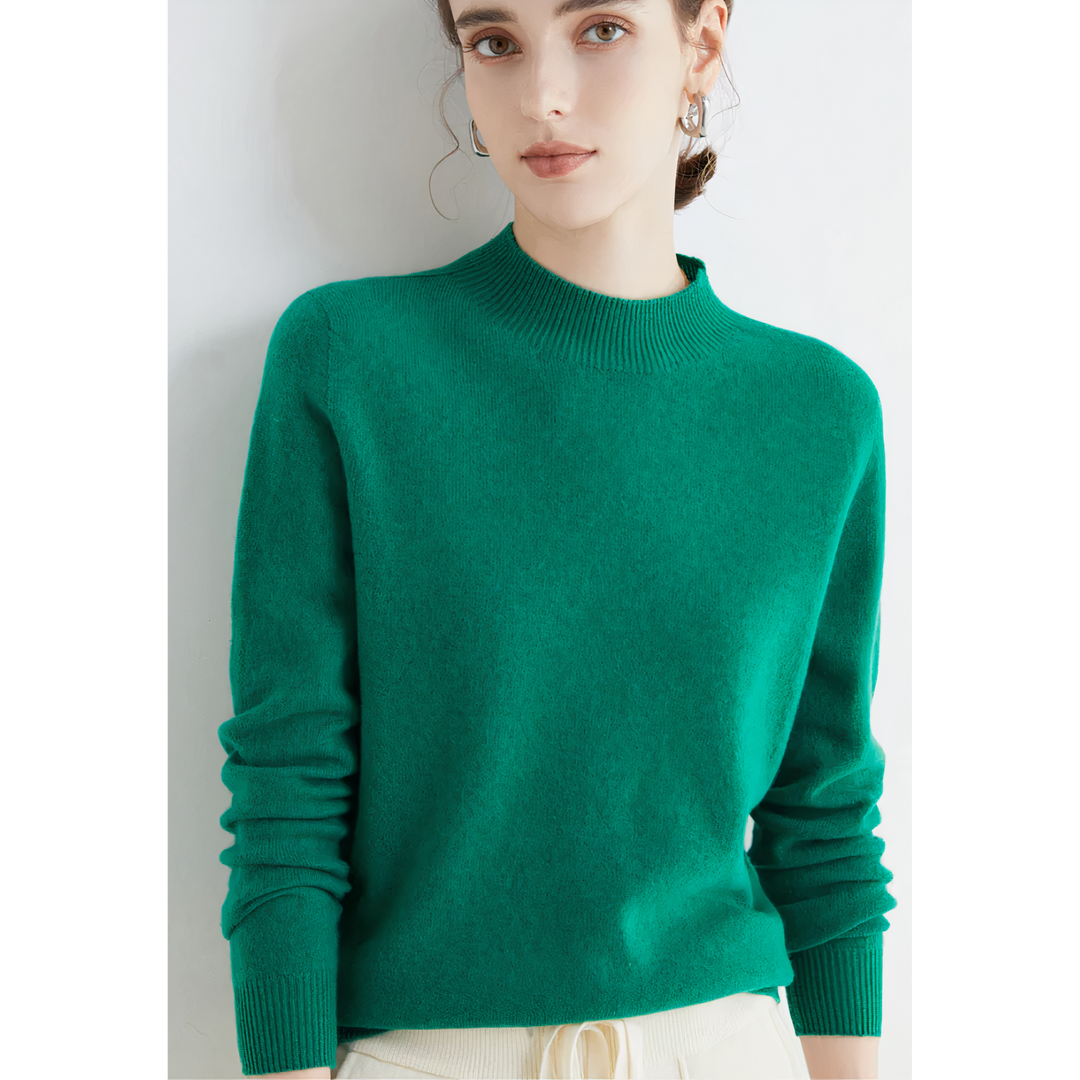 Women | Long-sleeved sweater with ribbed collar