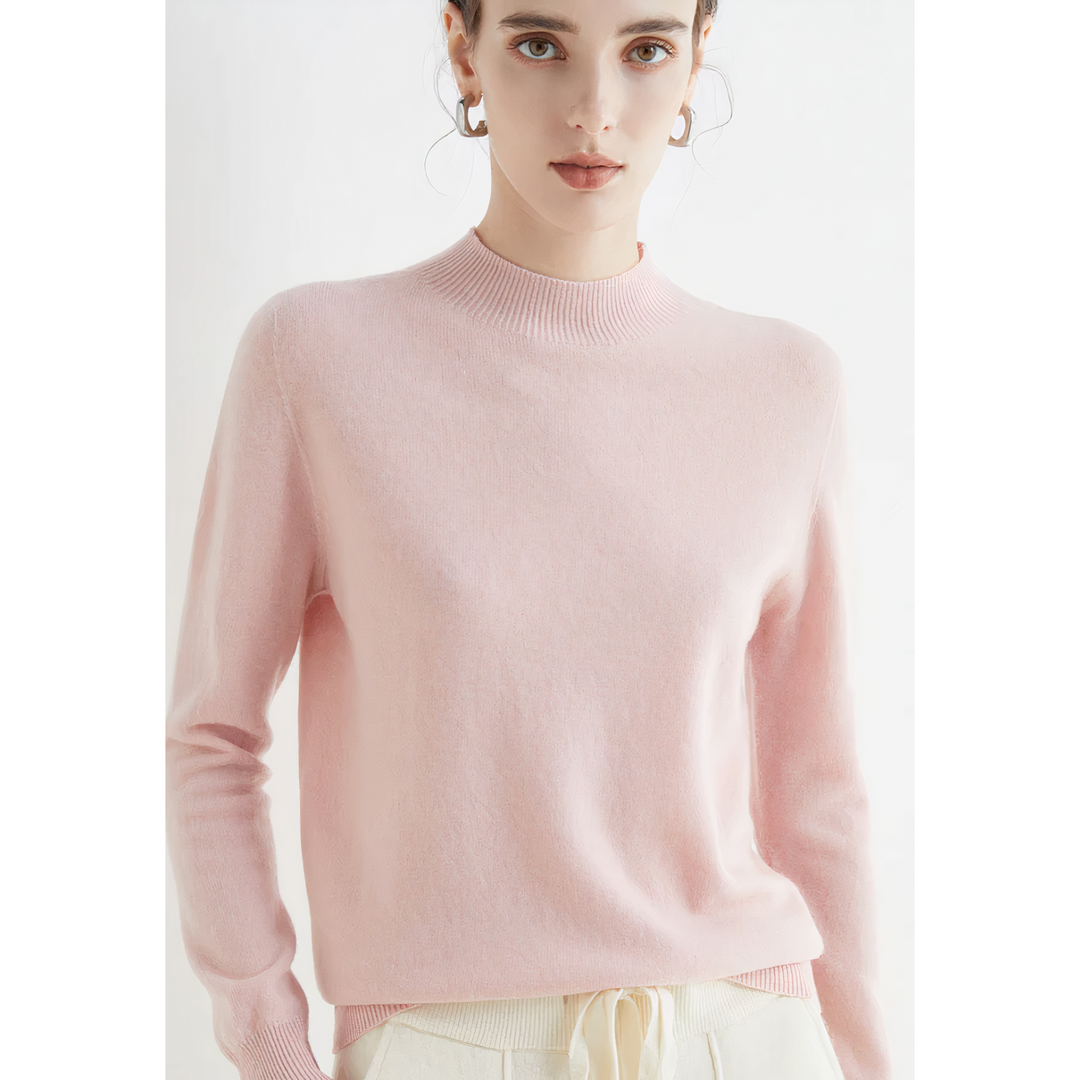 Women | Long-sleeved sweater with ribbed collar