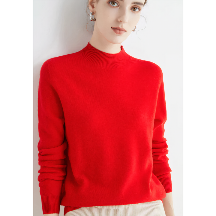 Women | Long-sleeved sweater with ribbed collar