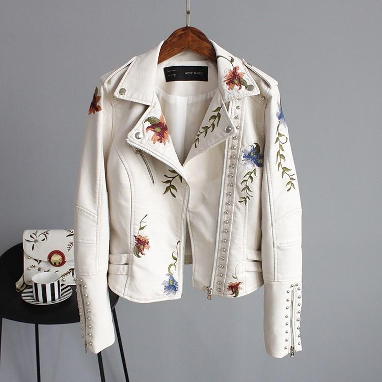 Women's Jacket with Asymmetric Zip and Floral Print