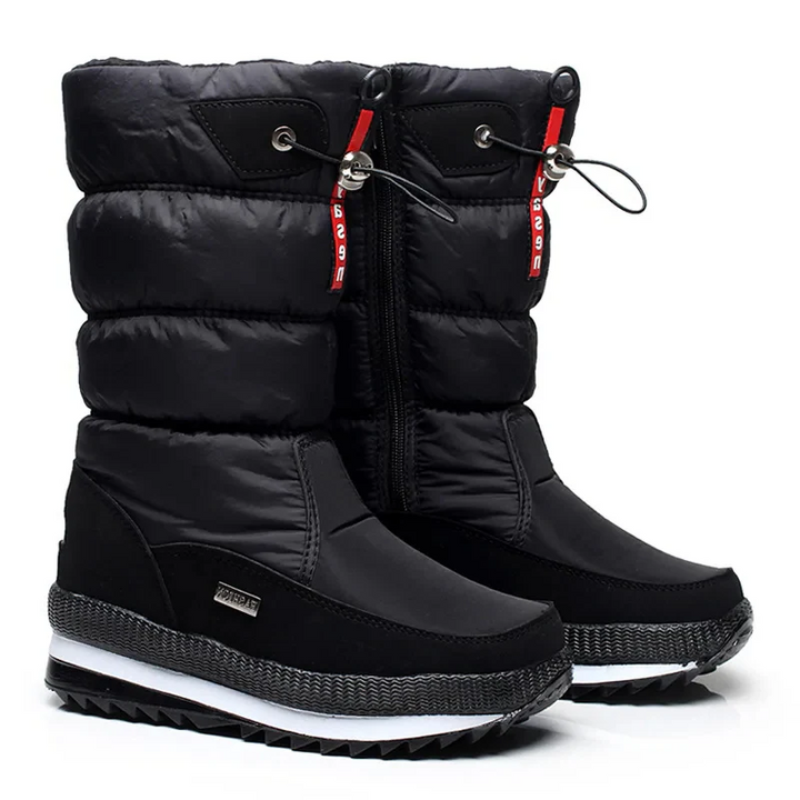 Women's Quilted Boots with Zipper