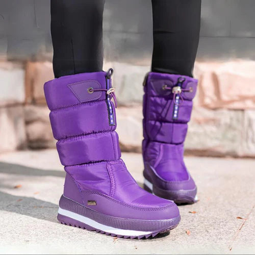 Women's Quilted Boots with Zipper