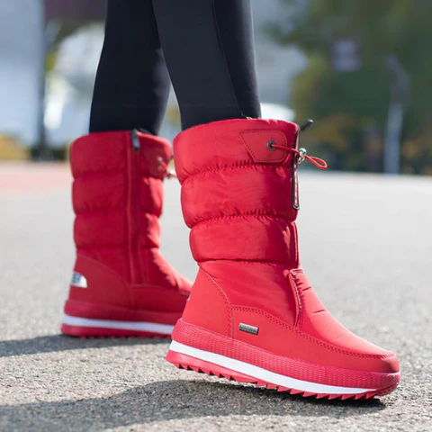 Women's Quilted Boots with Zipper