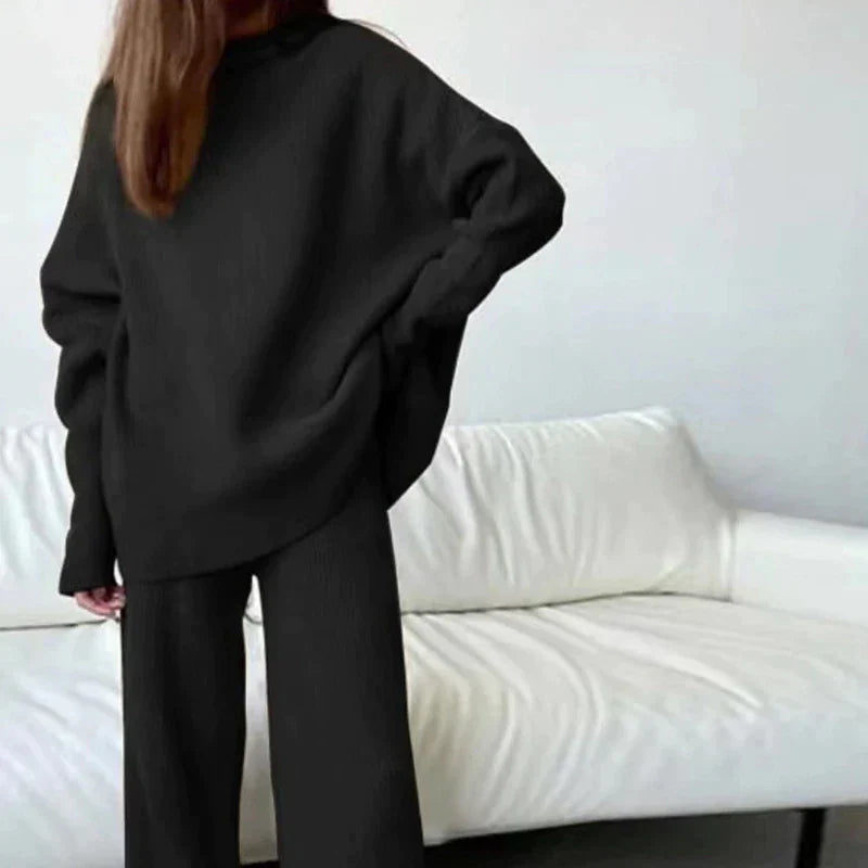 Women's Set with Long Sleeve Top and Pants