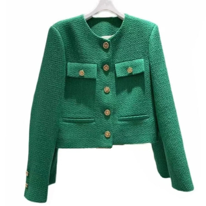 Women's Short Jacket with Button Closure