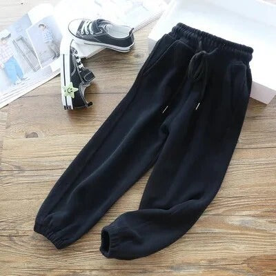 Women's Trousers with Elastic Waist and Drawstring