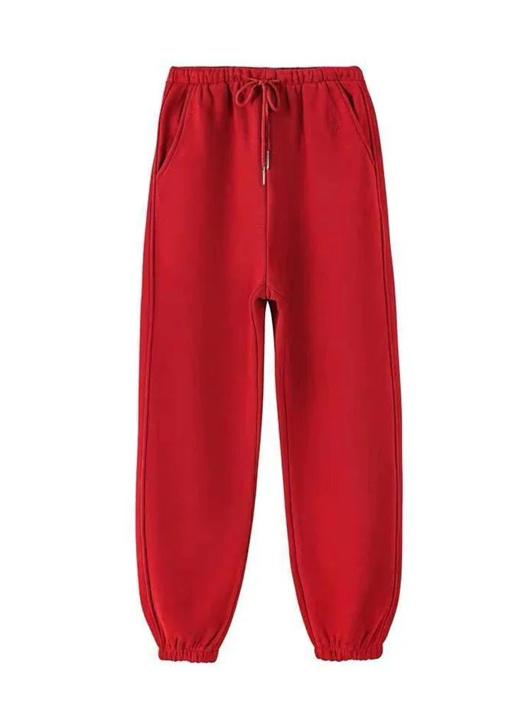 Women's Trousers with Elastic Waist and Drawstring