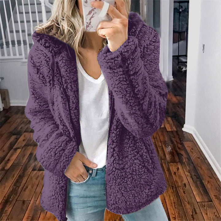 Cozy Hooded Women's Sherpa Coat