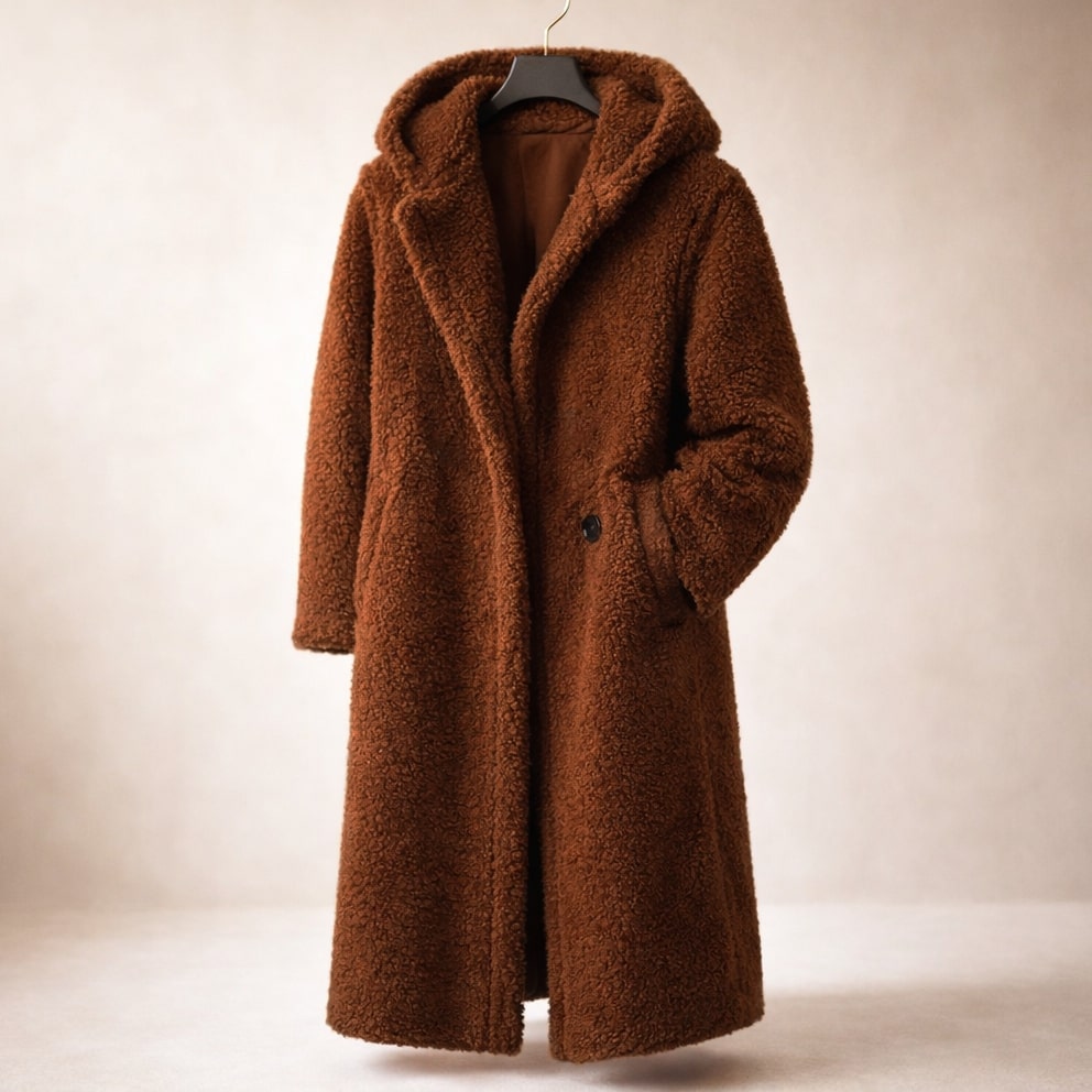 Elegant Warm Women's Hooded Long Coat