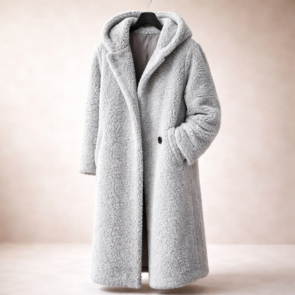 Elegant Warm Women's Hooded Long Coat
