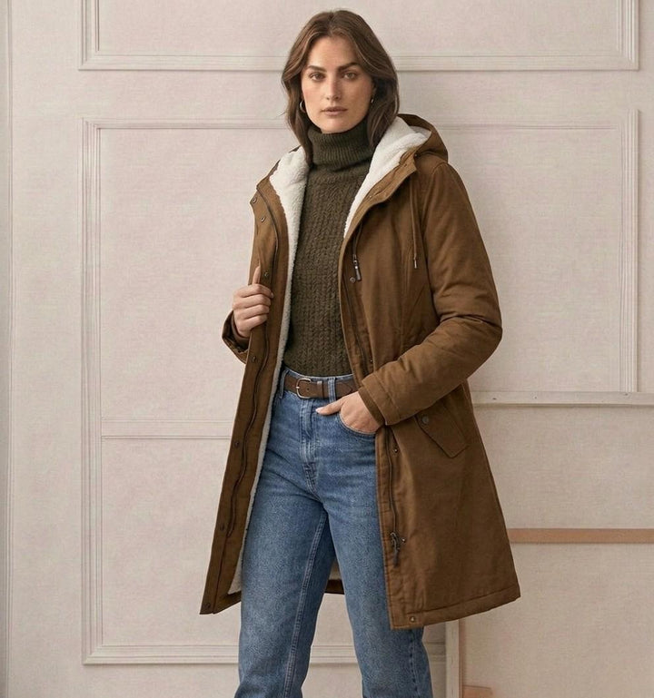 Waterproof Fleece-Lined Women's Long Parka