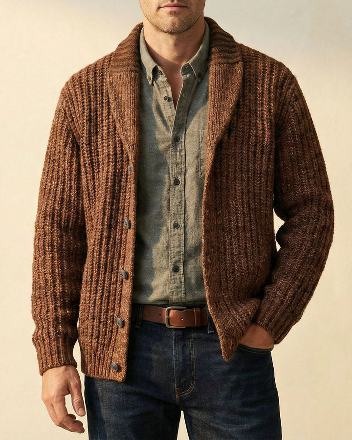 Warm Classic Men's Wool-Blend Cardigan