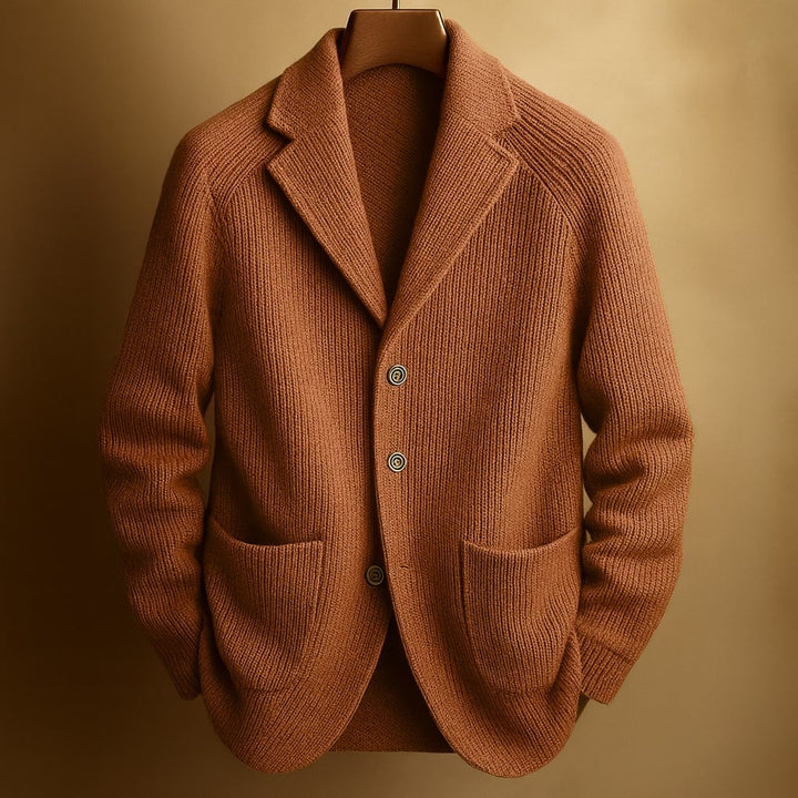 Soft Versatile Men's Knit Blazer Cardigan
