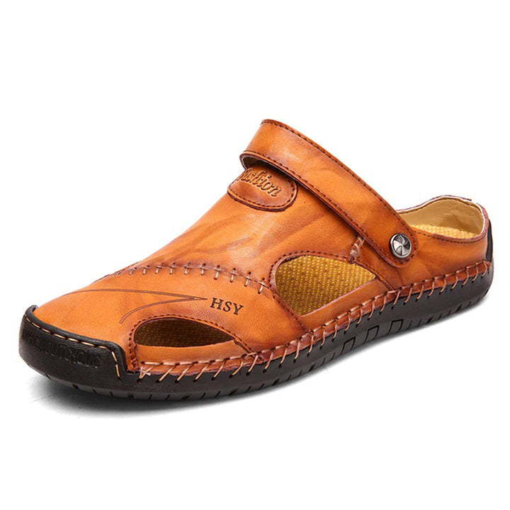 Men’s Closed-Toe Leather Sandals