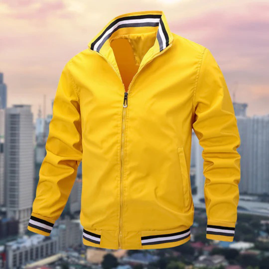 Men’s Striped Trim Bomber Jacket