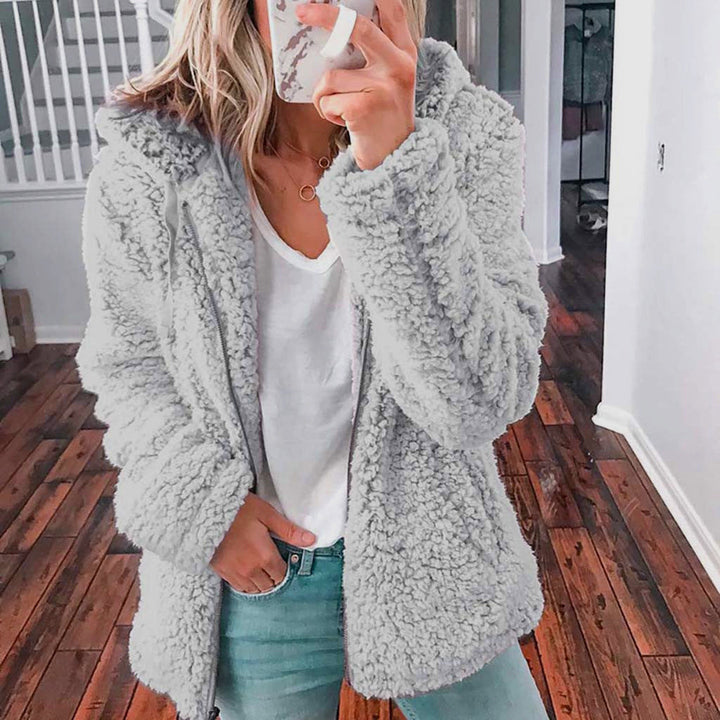 Cozy Hooded Women's Sherpa Coat