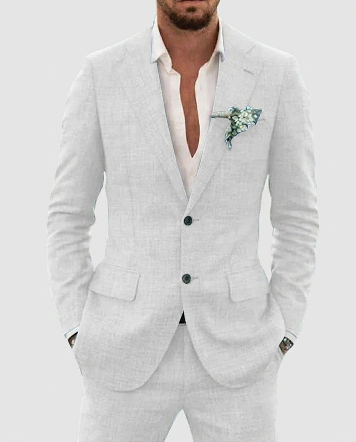 Men’s Slim-Fit Two-Piece Suit Set - Front [Lystr 6a97f8cf3ac28cbfe0df01da:front]