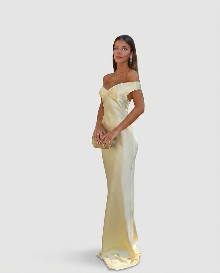 Women’s Off-the-Shoulder Maxi Dress - Front [Lystr 6a97f8cd3ac28cbfe0df01d7:front]