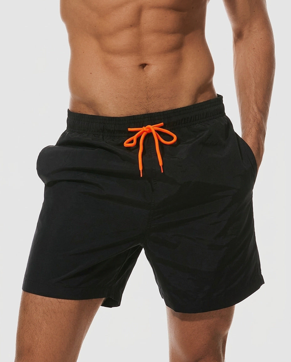 Men’s Drawstring Mid-Thigh Shorts - Front [Lystr 6a97f93d3ac28cbfe0df0200:front]