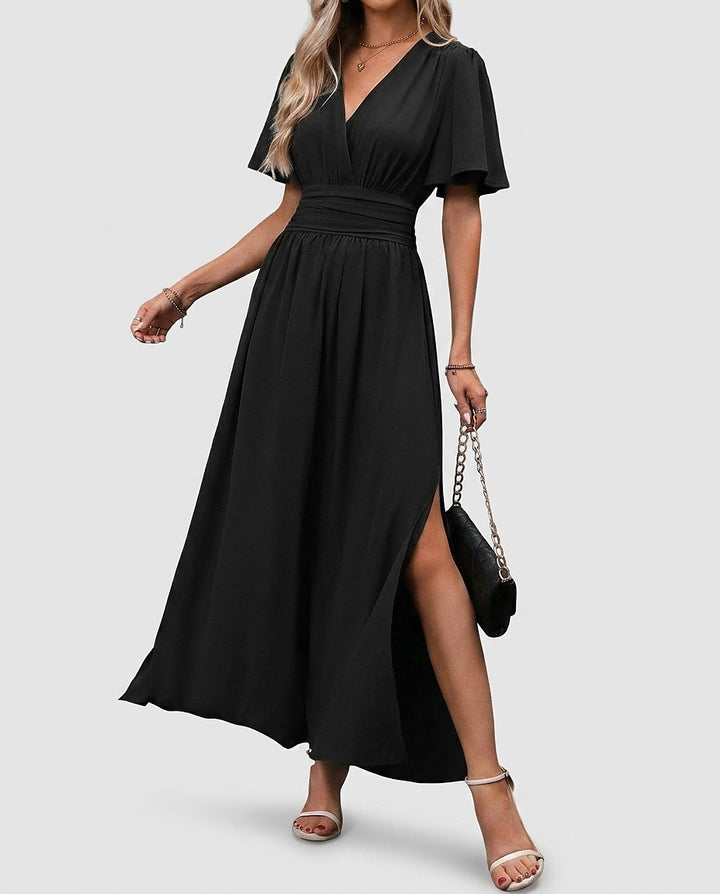 Women's Maxi Dress with Side Slit - Front [Lystr 6a97f9473ac28cbfe0df0204:front]