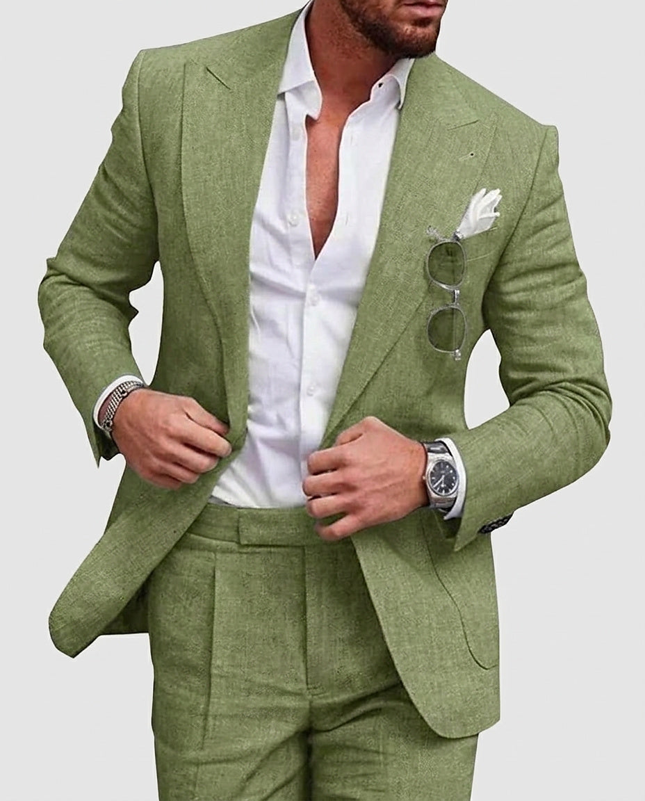 Men’s Slim-Fit Two-Piece Suit - Front [Lystr 6a98049d3ac28cbfe0df0242:front]