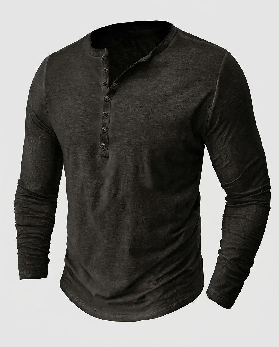 Men’s Long-Sleeve Slim-Fit Shirt - Front [Lystr 6a99120ccd771d58d2ffc9f7:front]