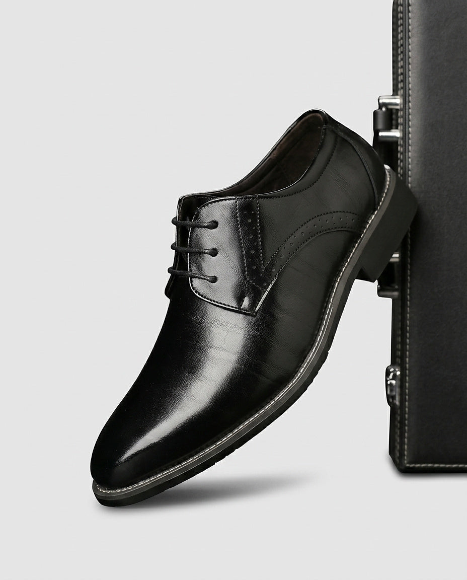 Men’s Pointed Toe Derby Shoes - Front [Lystr 6a99121ccd771d58d2ffc9fd:front]