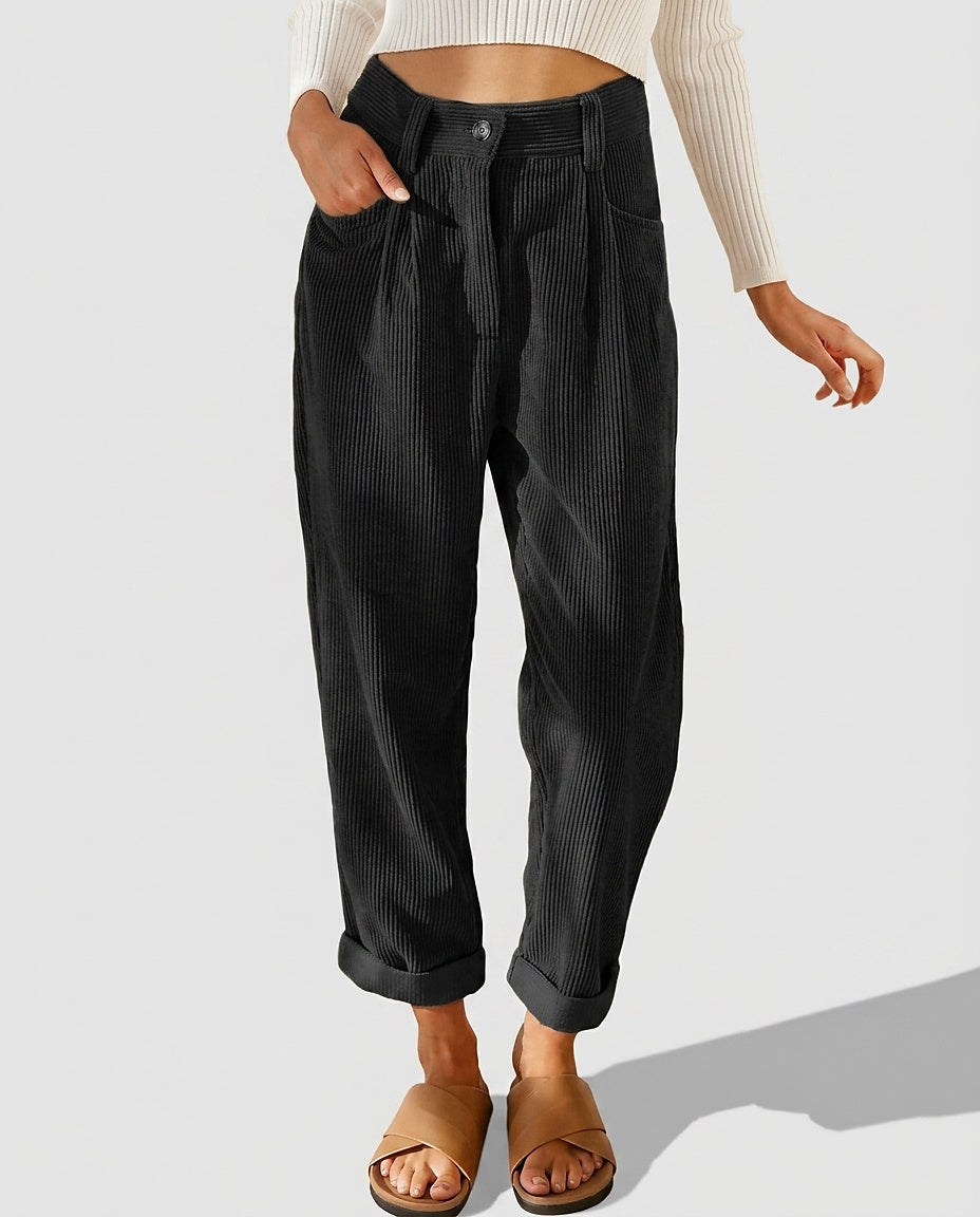 Women’s Tapered Corduroy Pants - Front [Lystr 6a9912f3ea947a394d91b7a9:front]