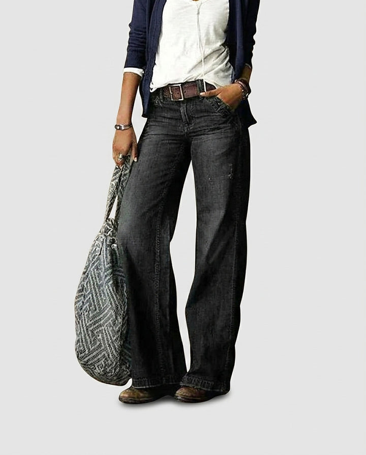 Women’s Wide-Leg Denim Jeans - Front [Lystr 6a9920d7c05fc8a142a73cdf:front]